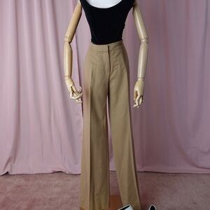 MaxMara Tan Wide Leg Women's Pants